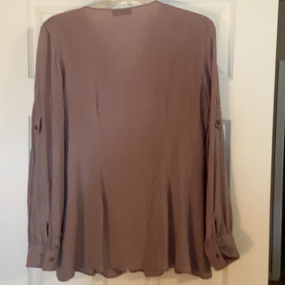 Lavender Button Down Blouse - Picture 7 of 8